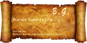 Burda Gabriella névjegykártya