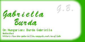 gabriella burda business card